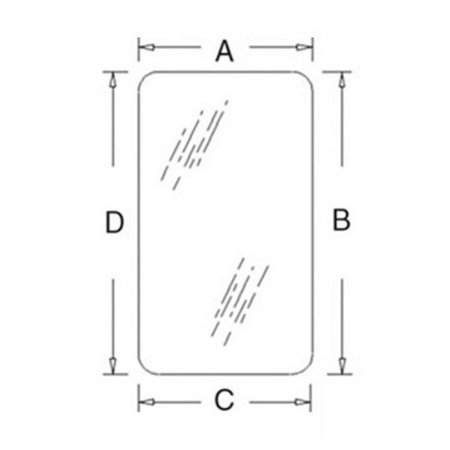 AFTERMARKET RH LH Door Glass Fits John Deere Backhoe Loader 544A 544B 644 644A Plus T30859